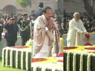 మహాత్ముడికి ఘన నివాళులర్పించిన ప్రముఖులు మహాత్ముడికి ఘన నివాళులర్పించిన ప్రముఖులు