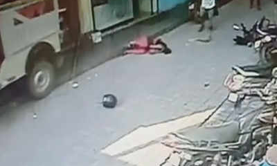 రోడ్‌పై వెళుతున్న తల్లీబిడ్డపై దూసుకెళ్లిన జీపు