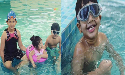 అల్లు పూల్ ని బహుమతిగా అందుకున్న అల్లు అయాన్ అల్లు పూల్ ని బహుమతిగా అందుకున్న అల్లు అయాన్