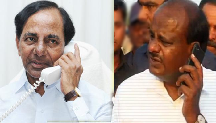 కర్ణాటక సీఎం కుమారస్వామికి కేసీఆర్ ఫోన్ కర్ణాటక సీఎం కుమారస్వామికి కేసీఆర్ ఫోన్