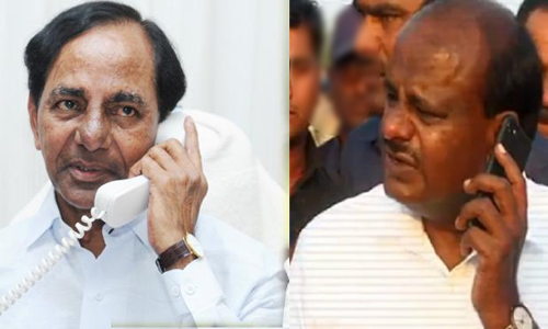 కర్ణాటక సీఎం కుమారస్వామికి కేసీఆర్‌ ఫోన్‌