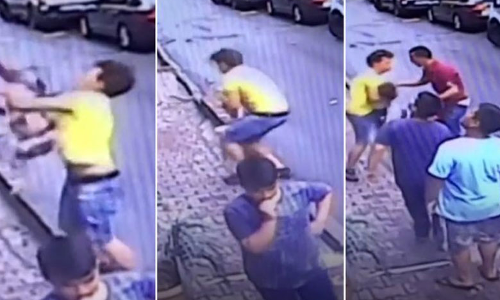 జారి పడ్డ చిన్నారిని క్యాచ్ పట్టిన యువకుడు.. వీడియో వైరల్