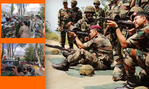 సైనికులతో స్వాతంత్ర్య దినోత్సవ వేడుకల్లో ధోనీ