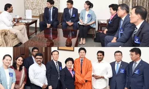 సీఎం జగన్‌ తో భేటీ అయిన దక్షిణ కొరియా బృందం