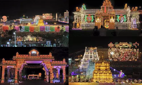 విద్యుత్ దీపాల సొబగుల్లో తిరుమల