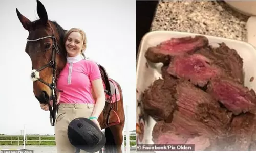 పెంచుకున్న గుర్రాన్ని వండుకు తినడమే కాకుండా.. దాన్ని ప్రచారం కూడా చేసింది.. ఇప్పుడు చీవాట్లు తింటోంది!