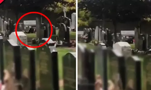 హవ్వ..స్మశానంలో సర్వం మరిచి ఆ ప్రేమికుల సిగ్గుమాలిన పని!