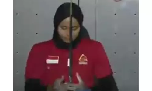 క్లైంబింగ్ పోటీల్లో 7 సెకన్లలో 15 మీటర్ల గోడెక్కిన యువతి