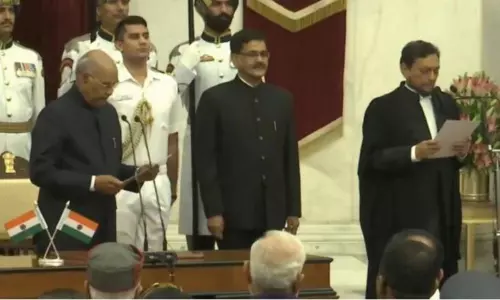 supreme Court Justice Sharad Arvind Bobde was sworn