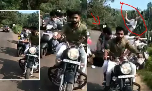 స్నేహితుడి పెళ్లికోసం ర్యాలీగా వెళుతుంటే.. కారు చేసిన బీభత్సం చూడండి!