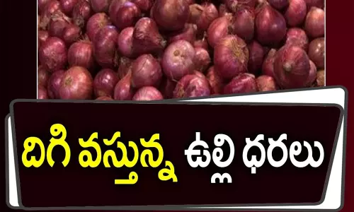 హైదరాబాద్లో తగ్గుముఖం పడుతున్న ఉల్లి ధరలు హైదరాబాద్లో తగ్గుముఖం పడుతున్న ఉల్లి ధరలు