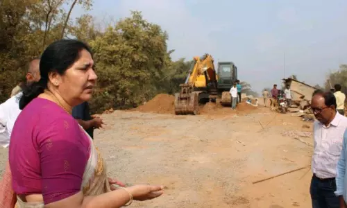 మేడారం సమ్మక్క-సారలమ్మ పనులను పరిశీలించిన మంత్రి