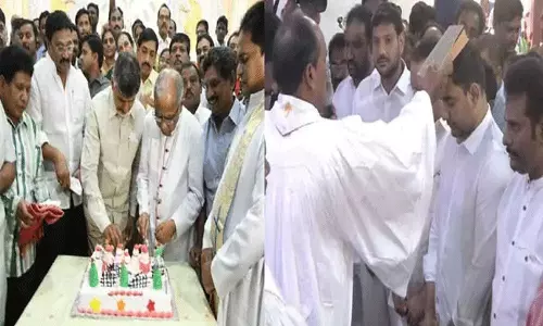 క్రిస్మస్ వేడుకల్లో పాల్గొన్న చంద్రబాబు