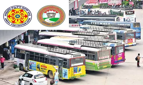 ఏపీఎస్ ఆర్టీసీ మాస్టర్ ప్లాన్... తెలంగాణ ఆర్టీసీ డల్ ! ఏపీఎస్ ఆర్టీసీ మాస్టర్ ప్లాన్... తెలంగాణ ఆర్టీసీ డల్ !