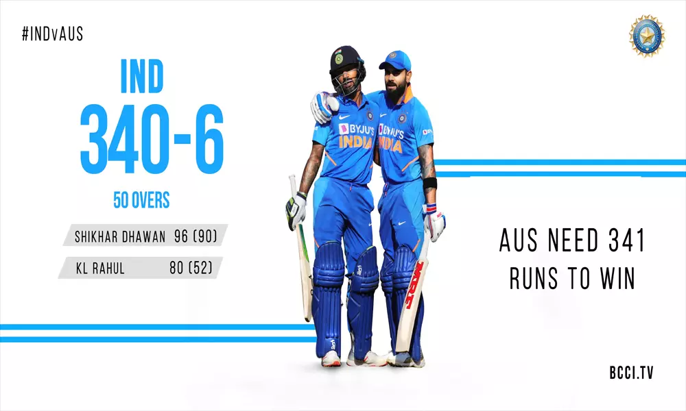 India vs Australia, 2nd ODI : ఆసీస్ విజయలక్ష్యం 341 పరుగులు
