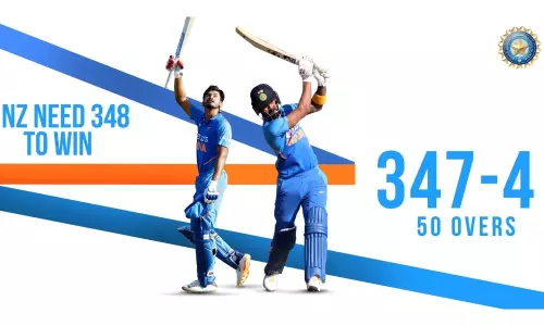 IND VS NZ: భారత్ దూకుడు.. న్యూజిలాండ్ విజయ లక్ష్యం 348 పరుగులు..