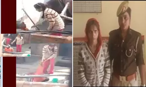 యూపీలో దారుణ ఘటన.. అత్తను చితకబాదిన కోడలు !