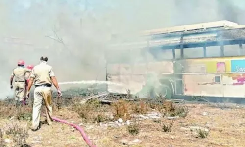 Kadapa: బస్సుల షెడ్డులో అగ్ని ప్రమాదం