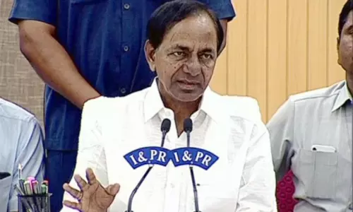 telangana cm kcr with media live
