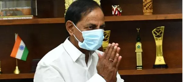 మాస్క్ ధరించిన సీఎం కేసీఆర్ మాస్క్ ధరించిన సీఎం కేసీఆర్