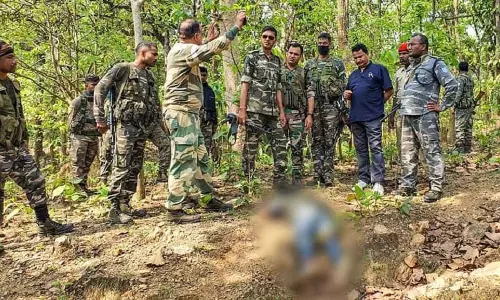భద్రతా దళాలు జరిపిన ఎన్‌కౌంటర్ లో నక్సలైట్ మృతి