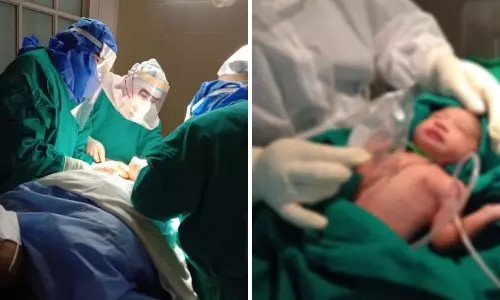 Visakhapatnam: కోవిడ్ పేషెంట్ కు సిజేరియన్..పండంటి బిడ్డకు ఊపిరి!