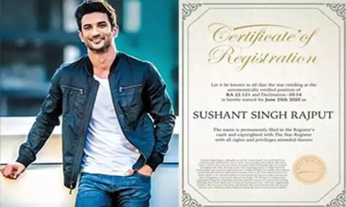 Sushant Singh Rajput Shine Brightest: సుశాంత్ పేరు మీద నక్షత్రం Sushant Singh Rajput Shine Brightest: సుశాంత్ పేరు మీద నక్షత్రం