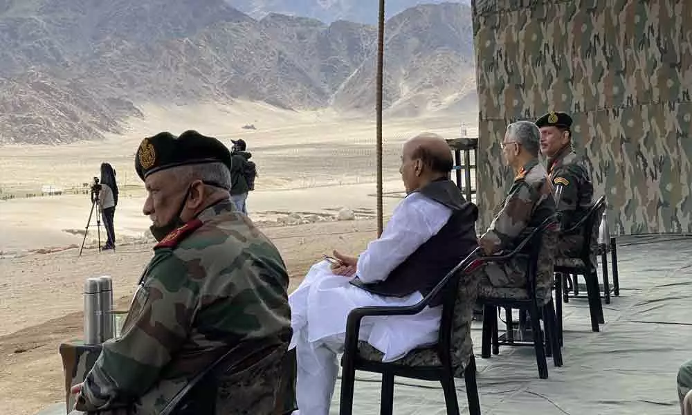 Defence Minister Rajnath Singh reached Ladakh : లద్దాక్ చేరుకున్న రక్షణమంత్రి రాజ్‌నాథ్