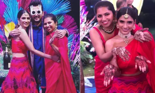 Nithiin-shalini mehndi ceremony : మెహందీలో మెరసిన షాలిని-నితిన్‌!