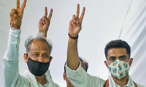 Gehlot govt wins: రాజస్థాన్ రాజకీయం: మూజువాణి ఓటుతో గెహ్లాట్ గెలుపు Gehlot govt wins: రాజస్థాన్ రాజకీయం: మూజువాణి ఓటుతో గెహ్లాట్ గెలుపు