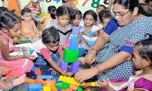 AP Govt on Anganwadis: అంగన్వాడీల్లో ఆధునిక వసతులు.. మరింత పటిష్టంగా ప్రీ స్కూల్ విద్య AP Govt on Anganwadis: అంగన్వాడీల్లో ఆధునిక వసతులు.. మరింత పటిష్టంగా ప్రీ స్కూల్ విద్య