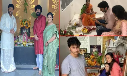 Celebrating Vinayaka Chavithi : టాలీవుడ్ సెలబ్రిటీల ఇంట కొలువుదీరిన గణనాథుడు! Celebrating Vinayaka Chavithi : టాలీవుడ్ సెలబ్రిటీల ఇంట కొలువుదీరిన గణనాథుడు!