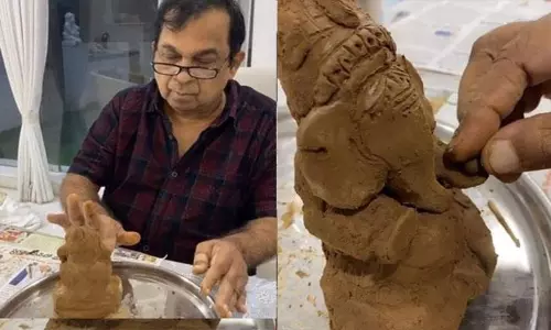Brahmanandam : చేతులతో మట్టి గణపతిని చేసిన బ్రహ్మీ  .. గ్రేట్ అంటున్న నెటిజన్లు!
