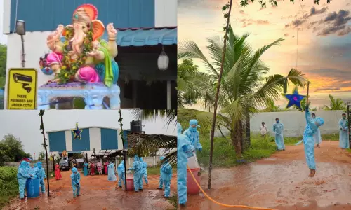 Ganesh Chaturthi 2020: పీపీఈ కిట్లతో వినాయకుని నిమజ్జనం..పోలే..అవిడియా అదిరిపోలె..!