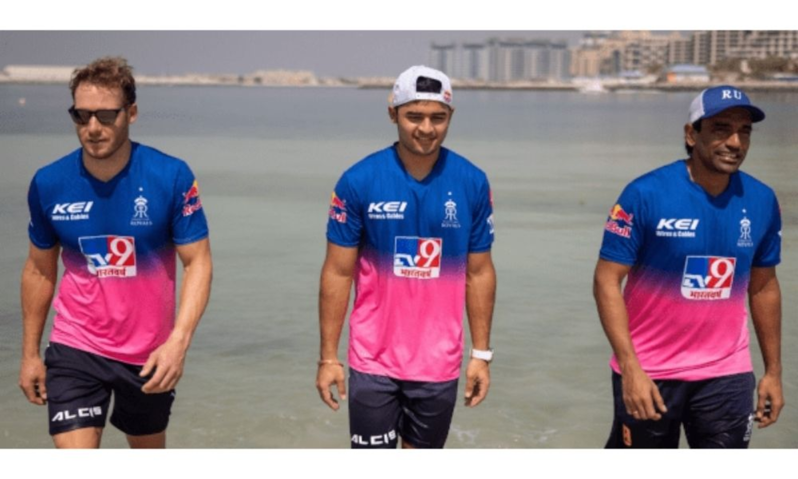 Rajasthan Royals reveal their new jerseys through sky-diving