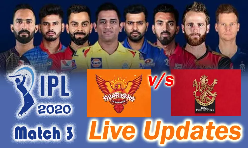 IPL 2020 Live Updates : సన్ రైజర్స్ హైదరాబాద్..రాయల్ ఛాలెంజర్స్ బెంగళూరు మ్యాచ్ లైవ్ అప్ డేట్స్!
