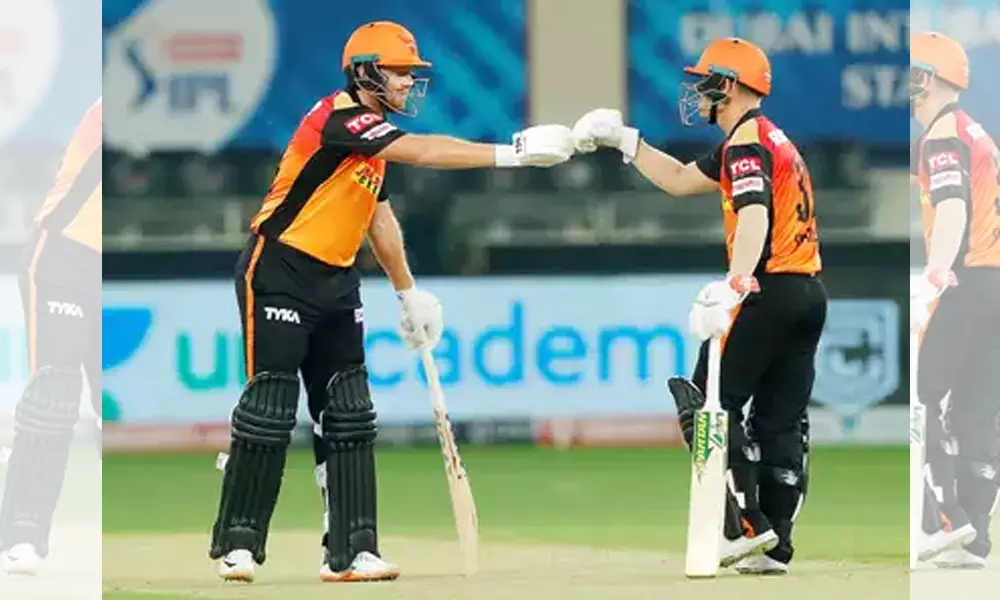 IPL 2020: దంచి కొట్టిన హైదరాబాద్ ఓపెనర్లు.. పంజాబ్ విజయలక్ష్యం 202