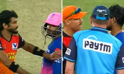 IPL 2020: సన్‌రైజర్స్‌ బౌల‌ర్‌కు తెవాటియా వార్నింగ్