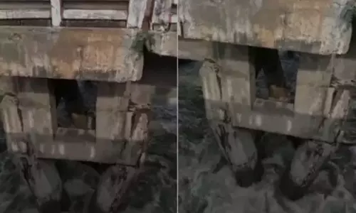 హైదరాబాద్ పురానా పూల్‌ వంతెనకు పగుళ్లు