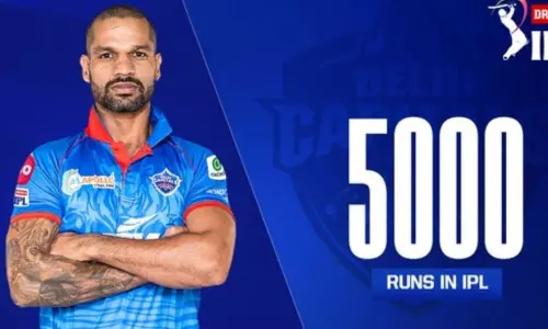 IPL 2020: శిఖర్ ధావన్ అరుదైన రికార్డు @5000 IPL 2020: శిఖర్ ధావన్ అరుదైన రికార్డు @5000
