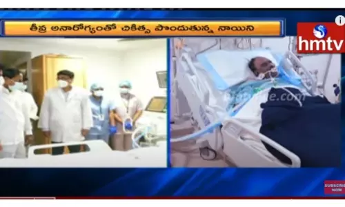 నాయిని నరసింహారెడ్డిని పరామర్శించిన కేసీఆర్-వీడియో