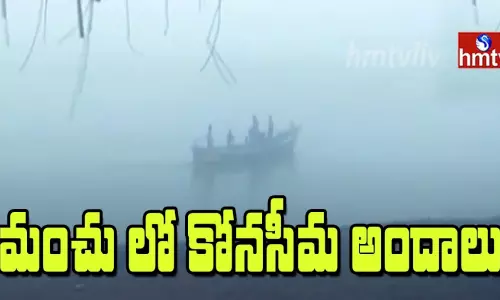 కోనసీమలో ప్రకృతి అందాలకు తోడైన మంచు! కోనసీమలో ప్రకృతి అందాలకు తోడైన మంచు!