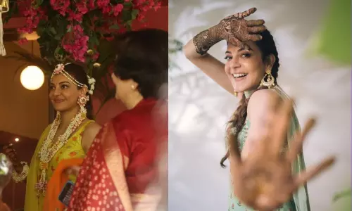 రేపే టాలీవుడ్ మిత్రవింద పెళ్లి..మెహిందీ తో  మెరిసిన కాజల్!