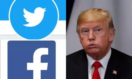 ట్రంప్‌కి షాక్‌ ఇచ్చిన ట్విట్టర్, ఫేస్‌బుక్ యాజమాన్యాలు