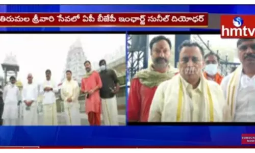 తిరుమల శ్రీవారి సేవలో ఏపీ బీజేపీ ఇంచార్జ్ సునీల్ దియోధర్ - వీడియో