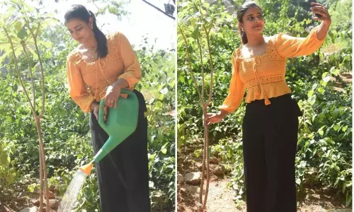 గ్రీన్ ఇండియా ఛాలెంజ్ స్వీకరించి మొక్కలు నాటిన ప్రముఖ హీరోయిన్ ఐశ్వర్య రాజేష్
