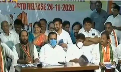 కాంగ్రెస్‌ జీహెచ్‌ఎంసీ ఎన్నికల మేనిఫెస్టో విడుదల