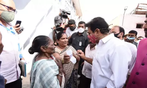 KTR launched free water supply scheme in Hyderabad KTR launched free water supply scheme in Hyderabad