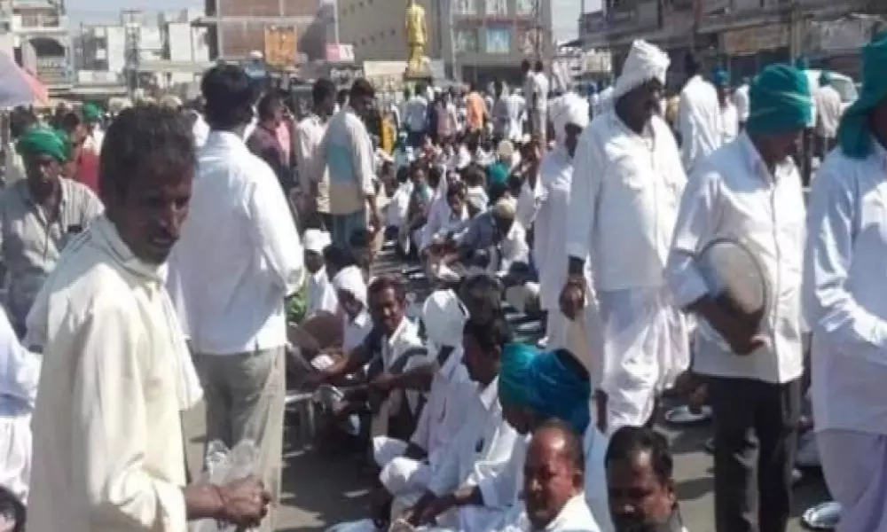 Farmers Protest in Siddipet District