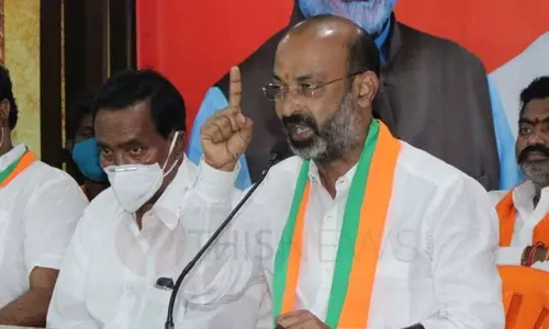 Today Bandi Sanjay tour In Jangaon District Today Bandi Sanjay tour In Jangaon District